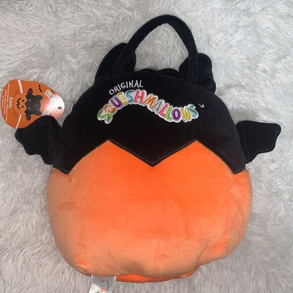 Squishmallows Emily Bat Halloween Treat Pail 12 inch - Picture 3 of 8